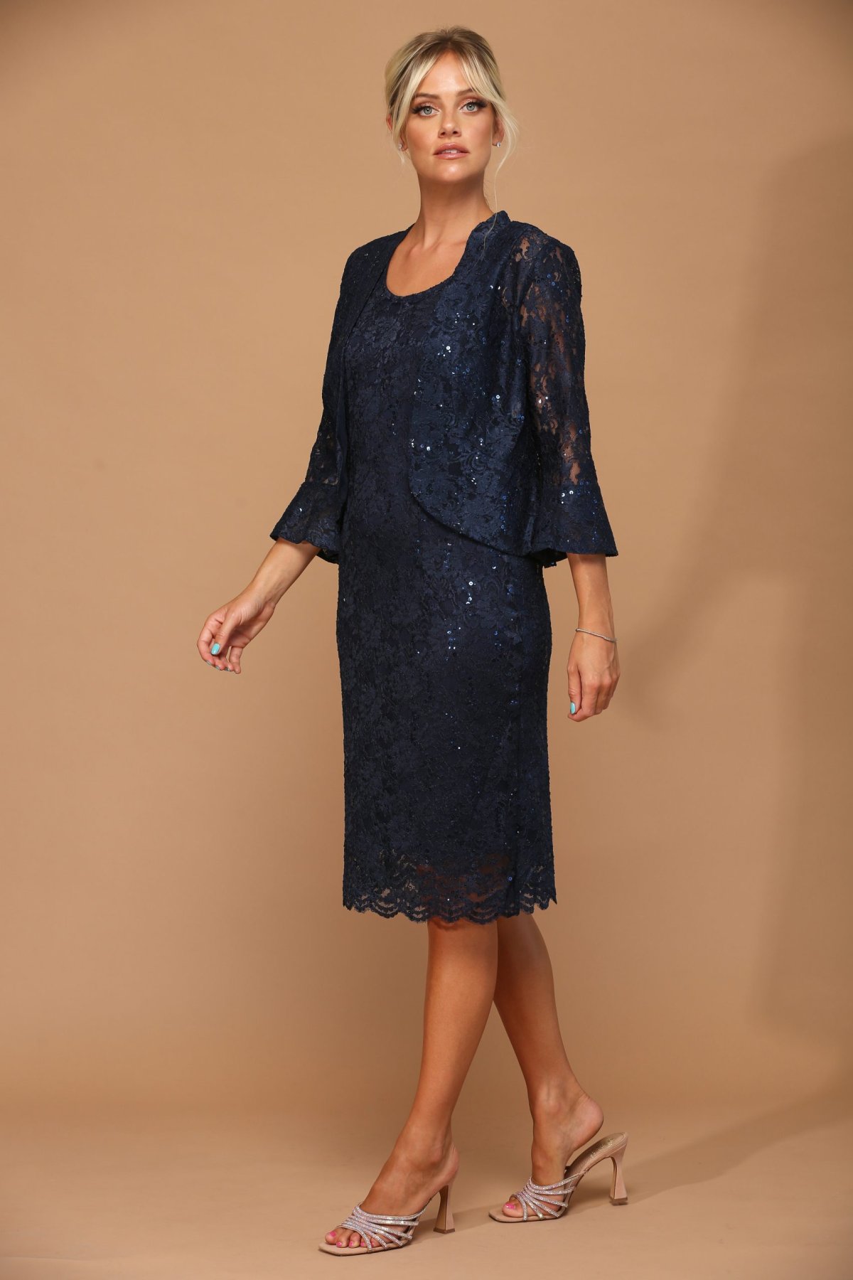 Bekræftelse Gedehams tiltrækkende Kort kjole med jakke - Eva Collection - tp kjoler