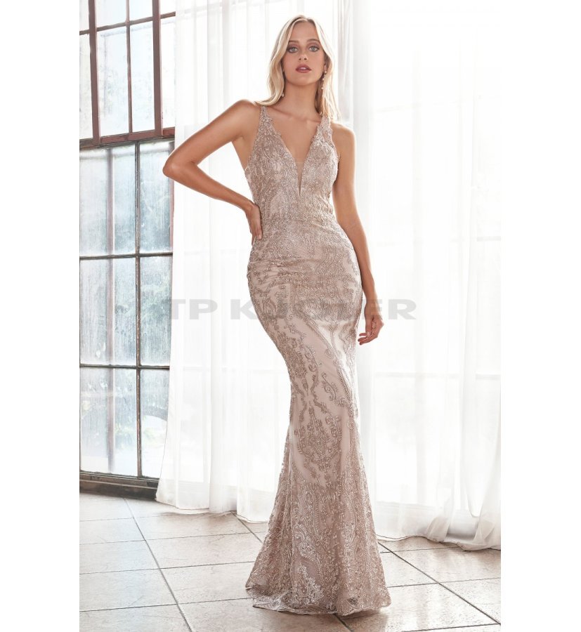 Tætsiddende lace med glitter HT074 - Cinderella - tp kjoler