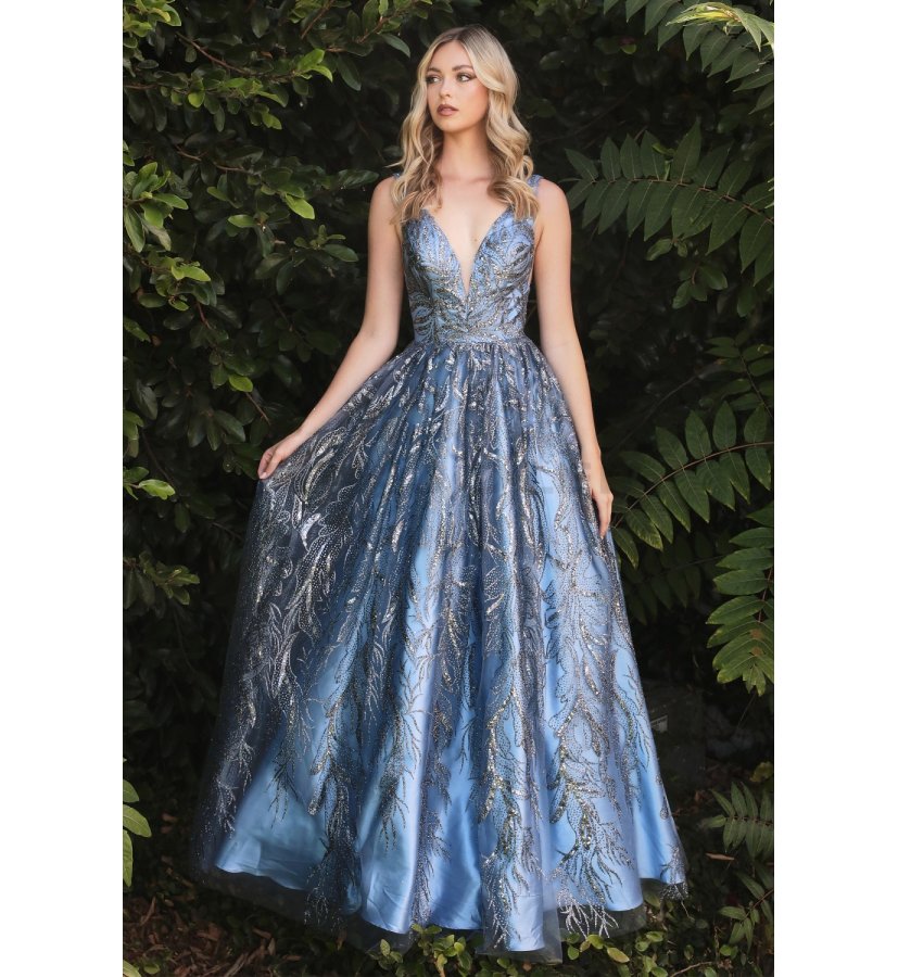 Teknologi indenlandske Rekvisitter Floral printet glitter gallakjole - Cinderella - tp kjoler