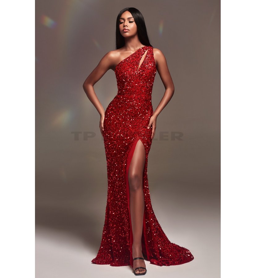 Reception Fjern Umulig Sana rød pailletkjole - The Red Carpet Collection 2023 - tp kjoler